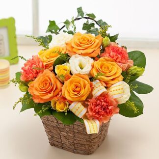 Aranajment cos cu flori 1