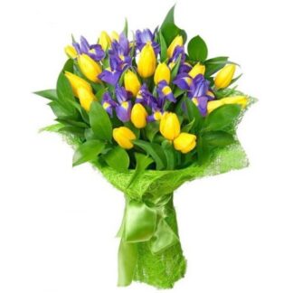 Buchet lalele si irisi