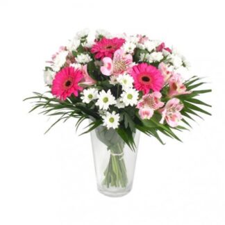 Buchet roz si alb