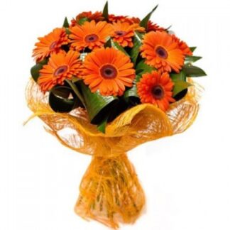 Buchet gerbera portocalii